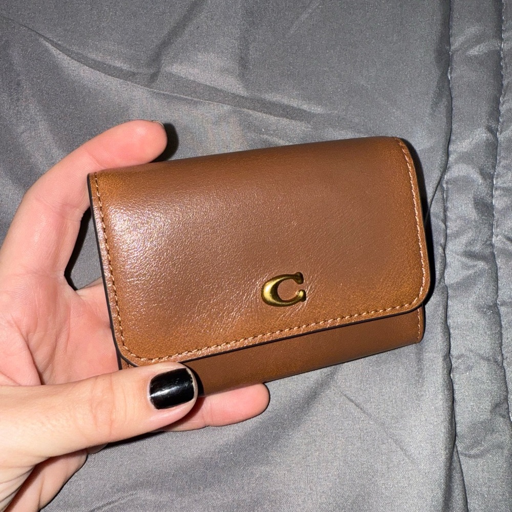 Coach Brown Leather Mini Wallet